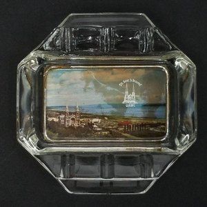 Vintage Glass Ashtray St Anne De Beaupre Quebec